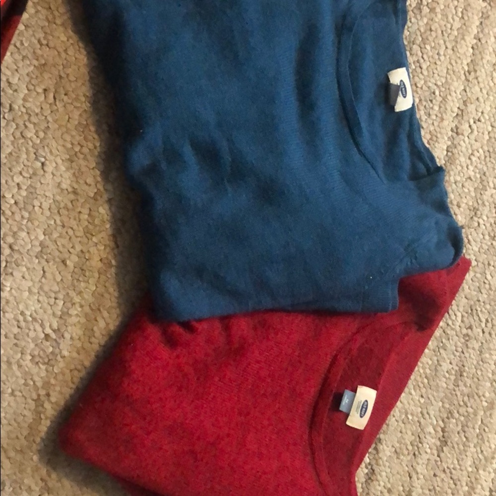 Two long sleeve sweaters